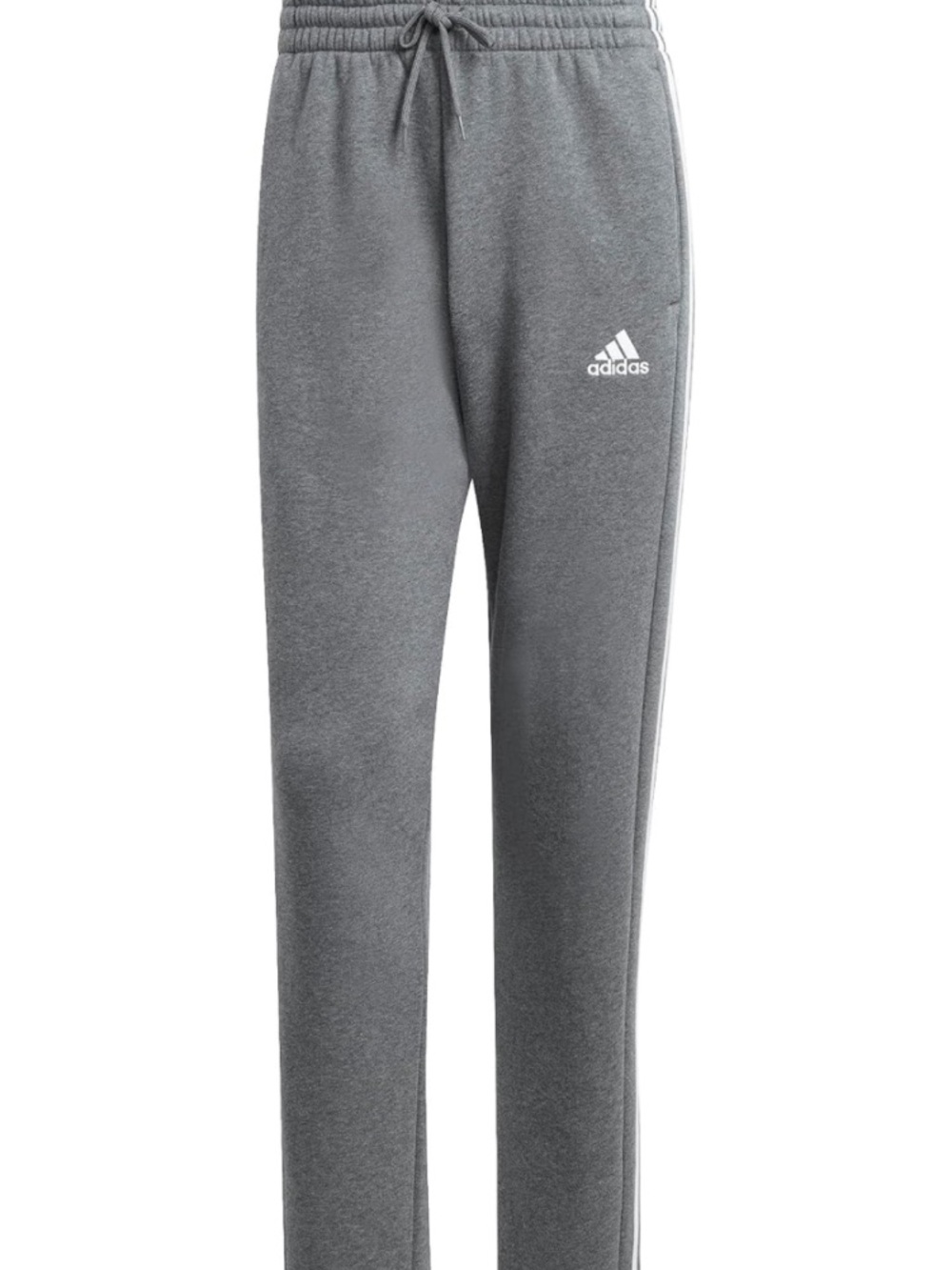 Adidas Men's 3-Stripes Fleece Open Hem Pants Grey Heather X-SMALL🩶NWT✨